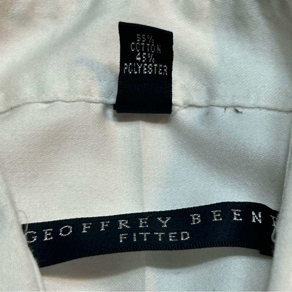 Geoffrey Beene Men's White Regular Fit Dress Shirt - Picture 4 of 6